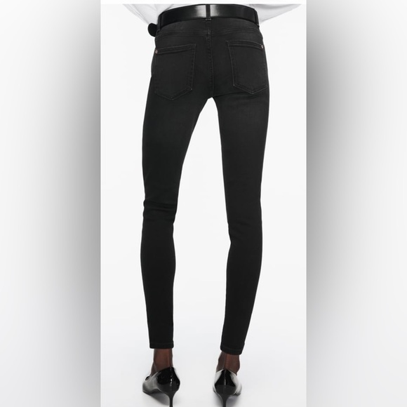 🖤FINAL SALE🖤 Zara Z1975 Skinny Jeans Black Mid Rise Size 2 — Slim Fit Classic - Picture 2 of 11